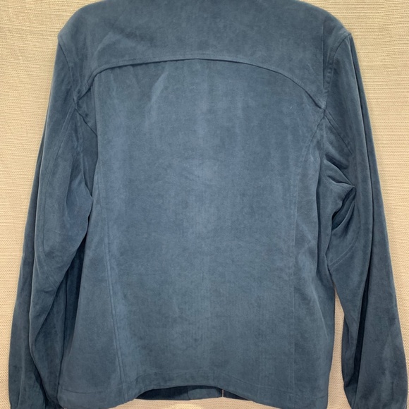 ORVIS Womens Blue Faux Suede Full Zip Hunting Jacket Coat Size 14 (KH90) - Picture 5 of 7